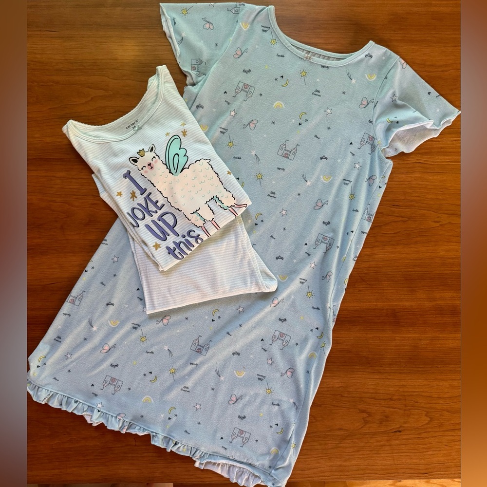 Carters nightgown and PJ set girls size 14